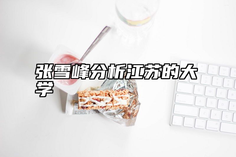 张雪峰分析江苏的大学