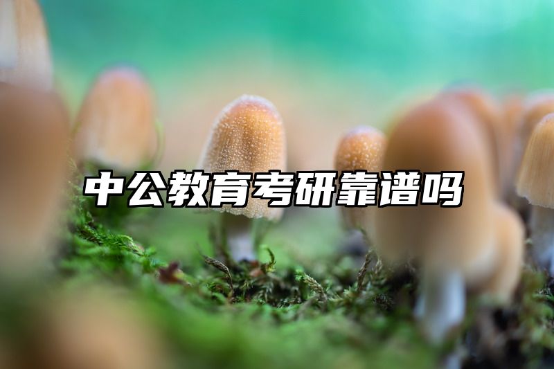中公教育考研靠谱吗