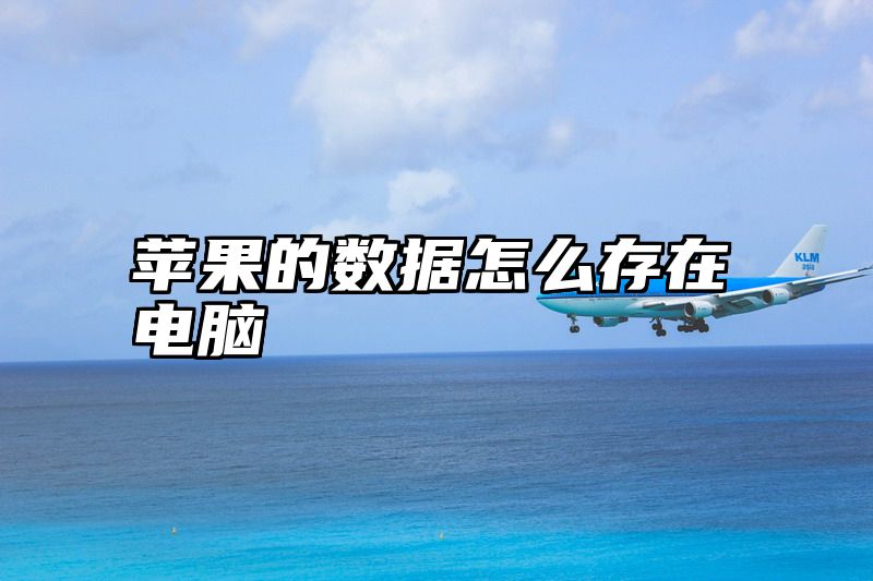 苹果的数据怎么存在电脑