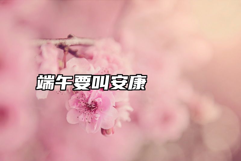 端午要叫安康