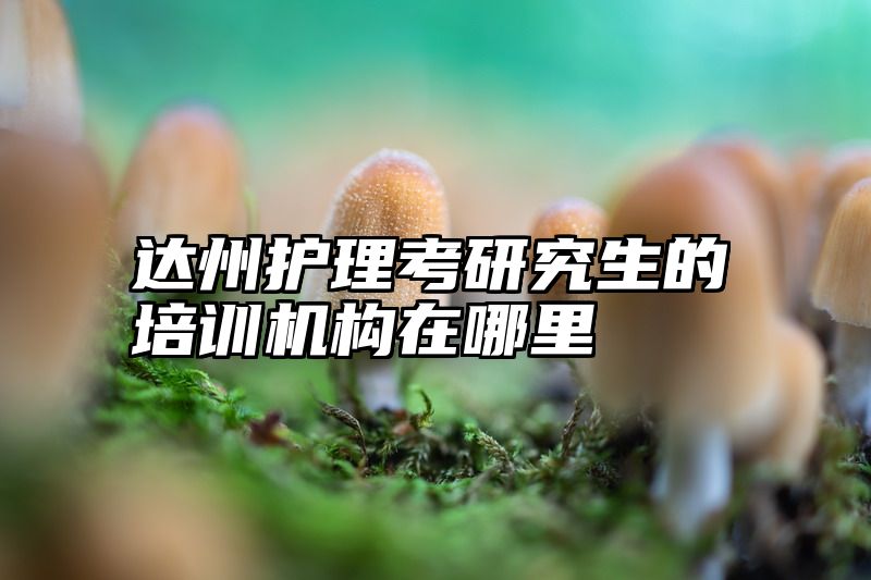 达州护理考研究生的培训机构在哪里