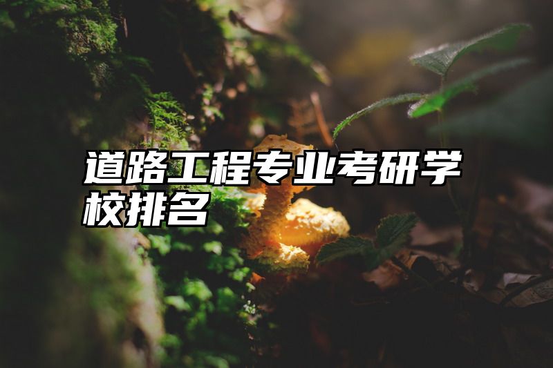 道路工程专业考研学校排名