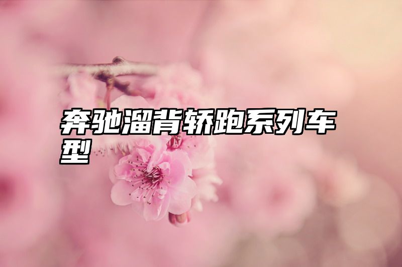 奔驰溜背轿跑系列车型