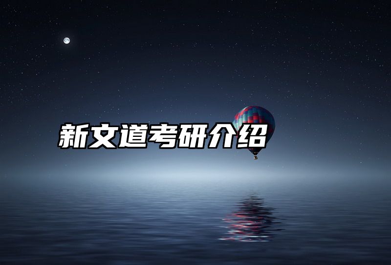 新文道考研介绍