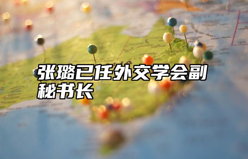张璐已任外交学会副秘书长