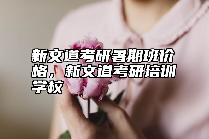 新文道考研暑期班价格，新文道考研培训学校
