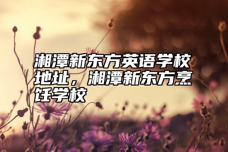湘潭新东方英语学校地址，湘潭新东方烹饪学校