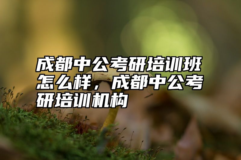 成都中公考研培训班怎么样，成都中公考研培训机构