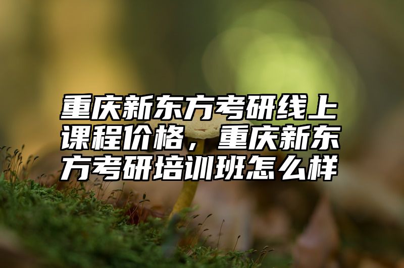 重庆新东方考研线上课程价格，重庆新东方考研培训班怎么样