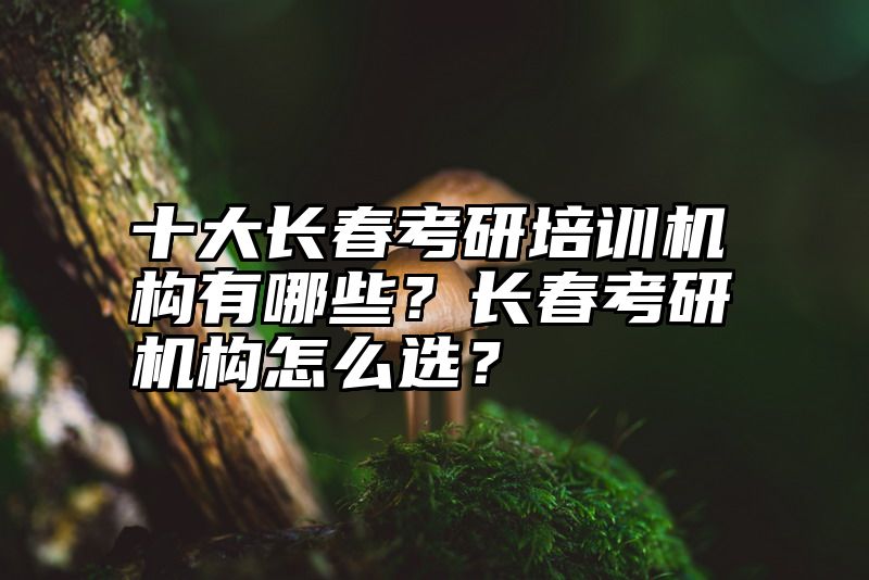 十大长春考研培训机构有哪些?长春考研机构怎么选?