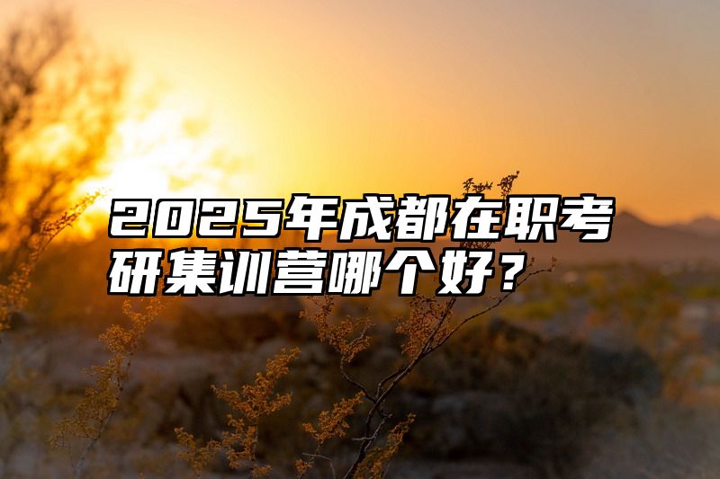 2025年成都在职考研集训营哪个好？