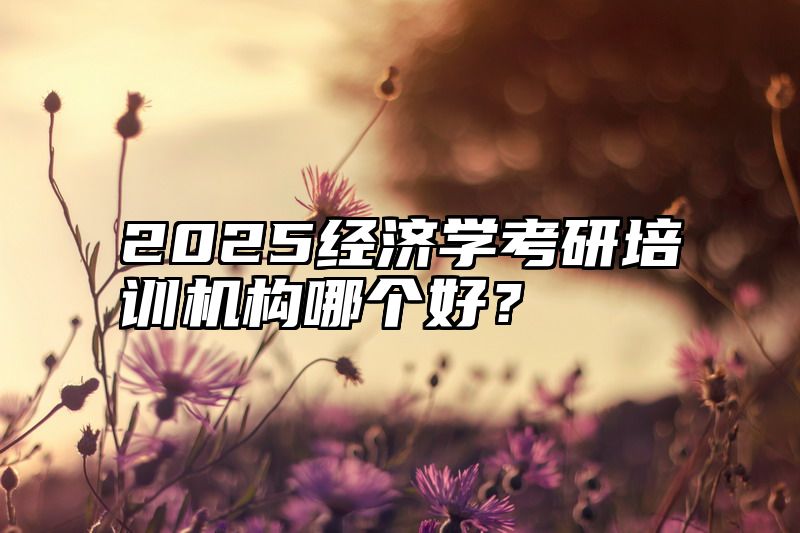 2025经济学考研培训机构哪个好?